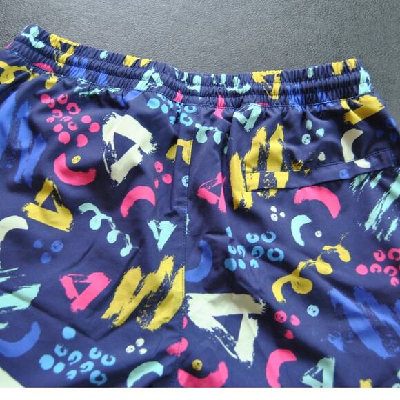 Maamgic Blue Pattern 2 in 1 Stretch Short Lined Gym Shorts - Picture 6 of 8